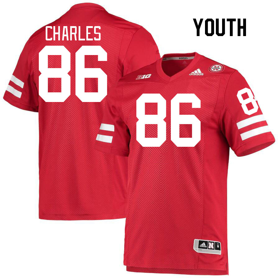 Youth #86 Jeremiah Charles Nebraska Cornhuskers College Football Jerseys Stitched Sale-Red - Click Image to Close